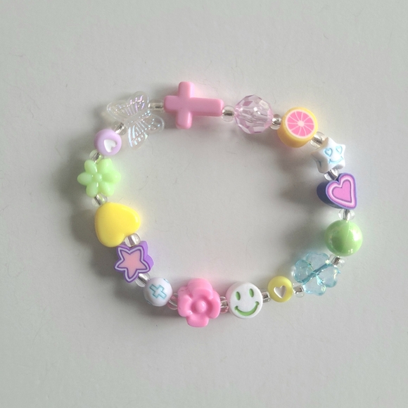 Pastel Delight Y2k Beaded Bracelet - Picture 1 of 4